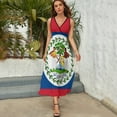 thumbnail image 3 of Belize Flag Dress Summer Street Style Bohemia Long Dresses Female Sleeveless Printed Maxi Dress, 3 of 9