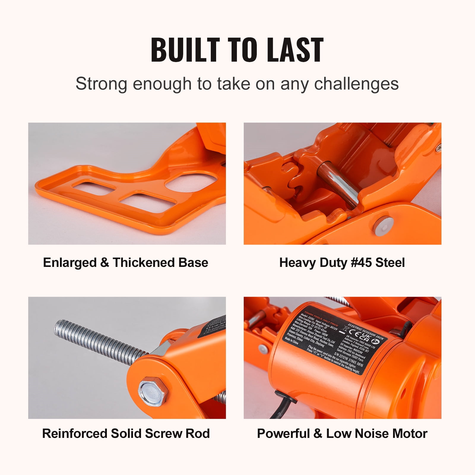 VEVOR Electric Car Jack 3 Ton Electric Scissor Jack Car Repair Tool for SUV Sedans