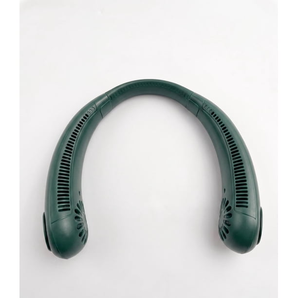 Ventilador Cuello Portátil Recargable USB 3 Velocidades Verde Musgo