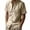Khaki, variant on Men’s Linen Short Sleeve Shirt with Classic Spread Collar Relaxed Fit Button Down Design and Chest Pocket for Everyday Wear