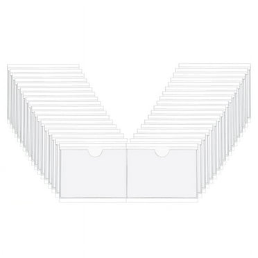 Plastic 6" x 8.5" Clear Self-Adhesive Label Card Holder, 36 Pieces