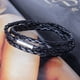 thumbnail image 1 of Fiudx Nueva Pulsera de Cuero Negro Entrelazada para Hombre y Mujer., 1 of 7