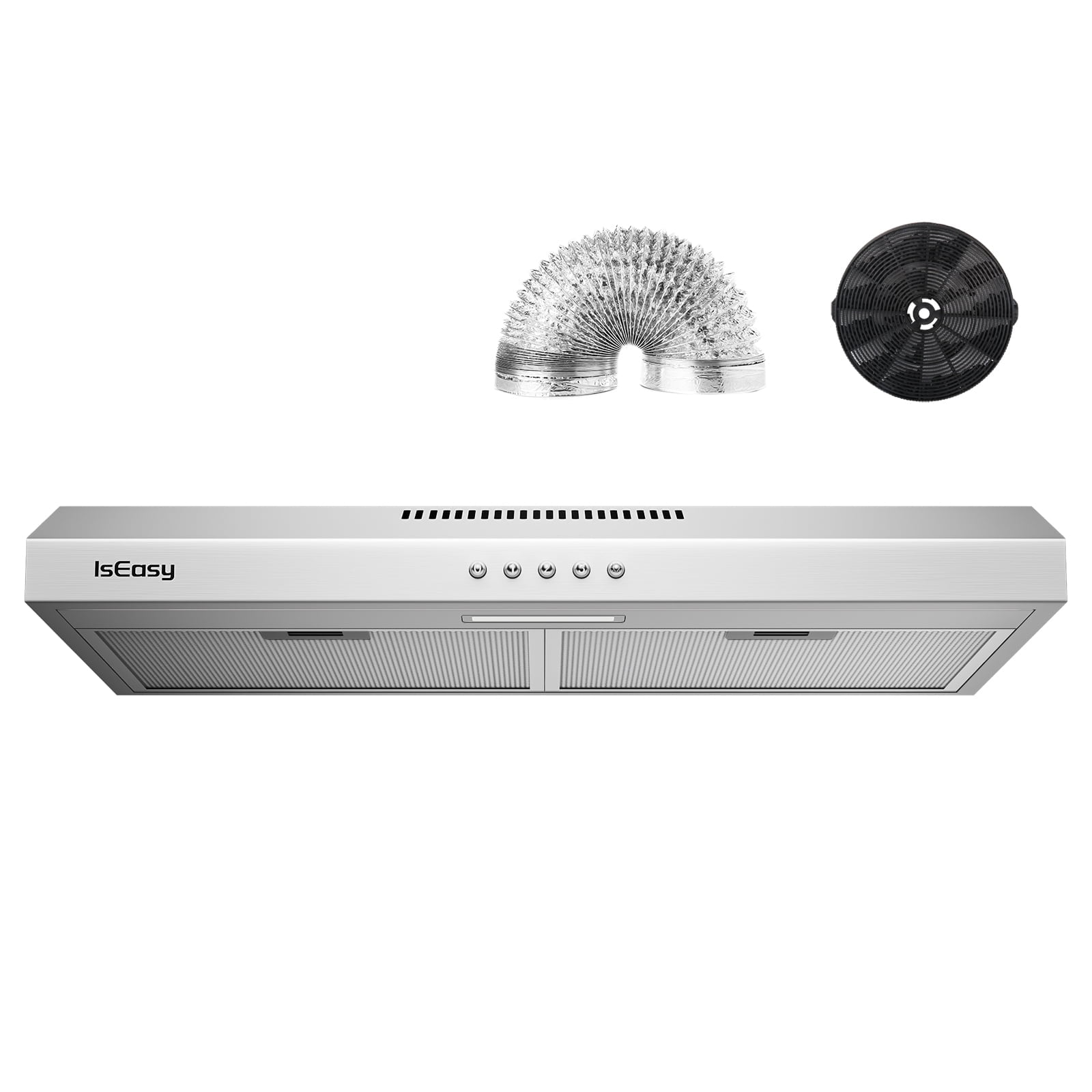 IsEasy Stainless Steel Ventless Oven Cooker with Air Range Hood, 30 inch Under Cabinet Kitchen Stove