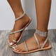 thumbnail image 5 of Sandalias de diamantes de imitación para mujer, correa fina, zapatos transparentes con punta plana Wmkox8yii  nm5644, 5 of 8