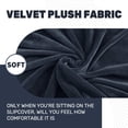 thumbnail image 7 of JIATER 2-Piece Armchair Sofa Cover Stretch Couch Cover Velvet Sofa Slipcover Furniture Protector with 1 Cushion Cover,Navy, 7 of 7