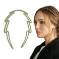 thumbnail image 2 of Unique Bargains 1 Pc Cute Frosted Diagonal Square Headbands for Women Green, 2 of 6