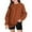 Brown, variant on Girls Winter Warm Oversized Hoodie, Long Sleeve Crewneck Pullover Sweatshirt, Casual Fall Fashion Sweatshirt for Girls 2025