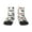 1 Black, variant on Retro Rooster Pattern Quarter Crew Socks,Toe Seamed Ankle Socks,Cotton Cushioned Breathable Athletic Crew Sports Socks