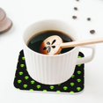 thumbnail image 5 of Yiaed Green Monster Print Leather Coasters for Drinks - Cup Coasters Coffee Table Kitchen Table Bar, Home & Office Gifts Handmade Drink Coasters-Square, 5 of 6
