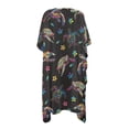 thumbnail image 3 of SCRAWLGOD Sea Turtle Plumeria Print Womens Swimsuit Coverup Open Front Loose Kimono Swimsuit Cover Up Quick Dry Soft Bathing Suit Cover Up for Beach Party, 3 of 6