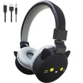 thumbnail image 1 of Auriculares 3D Diseño de Gato Negro BlackFun Negro Jack 3.5mm Cable 1.2m 108±3dB 20Hz a 20000Hz Hot-Shot MXKFU-001, 1 of 1