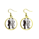 thumbnail image 1 of Boceto de arte de Japón estilo japonés Ear Dangle Golden Drop Earring Jewelry Mujer Unbranded M, 1 of 3