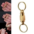 thumbnail image 3 of Brass Swivel Gimbal Ring Keychain Quick Release For Car Key Backpack Connect, 3 of 9