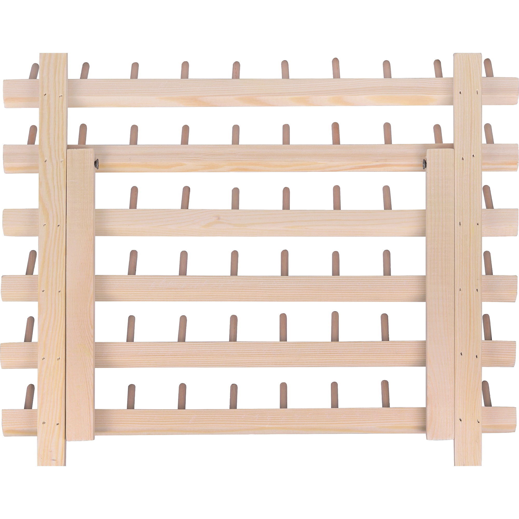 (3 pack) Hello Hobby Wood Thread Spool Rack, Holds 60 Spools