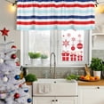 thumbnail image 6 of Blue Red Striped Valances for Windows, Decorative Rod Pocket Window Valance Curtains, Farmhouse Stripes Simple Art Short Curtain Drapes for Kitchen/Bathroom/Living Room, 2 Panels, 60" W x 18" L, 6 of 8