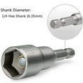 Blasgw 10 Piece Metric 1/4 Shank Nut Driver Socket Adapter Hex