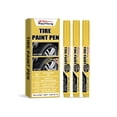 thumbnail image 2 of Yellow Tire Paint Pen for Cars | 3ml Oil-Based Marker | Multi-Color Permanent Tire Lettering | Thick Tip for Smooth Application | Long-Lasting | 3-Pack | DIY Customization, 2 of 9