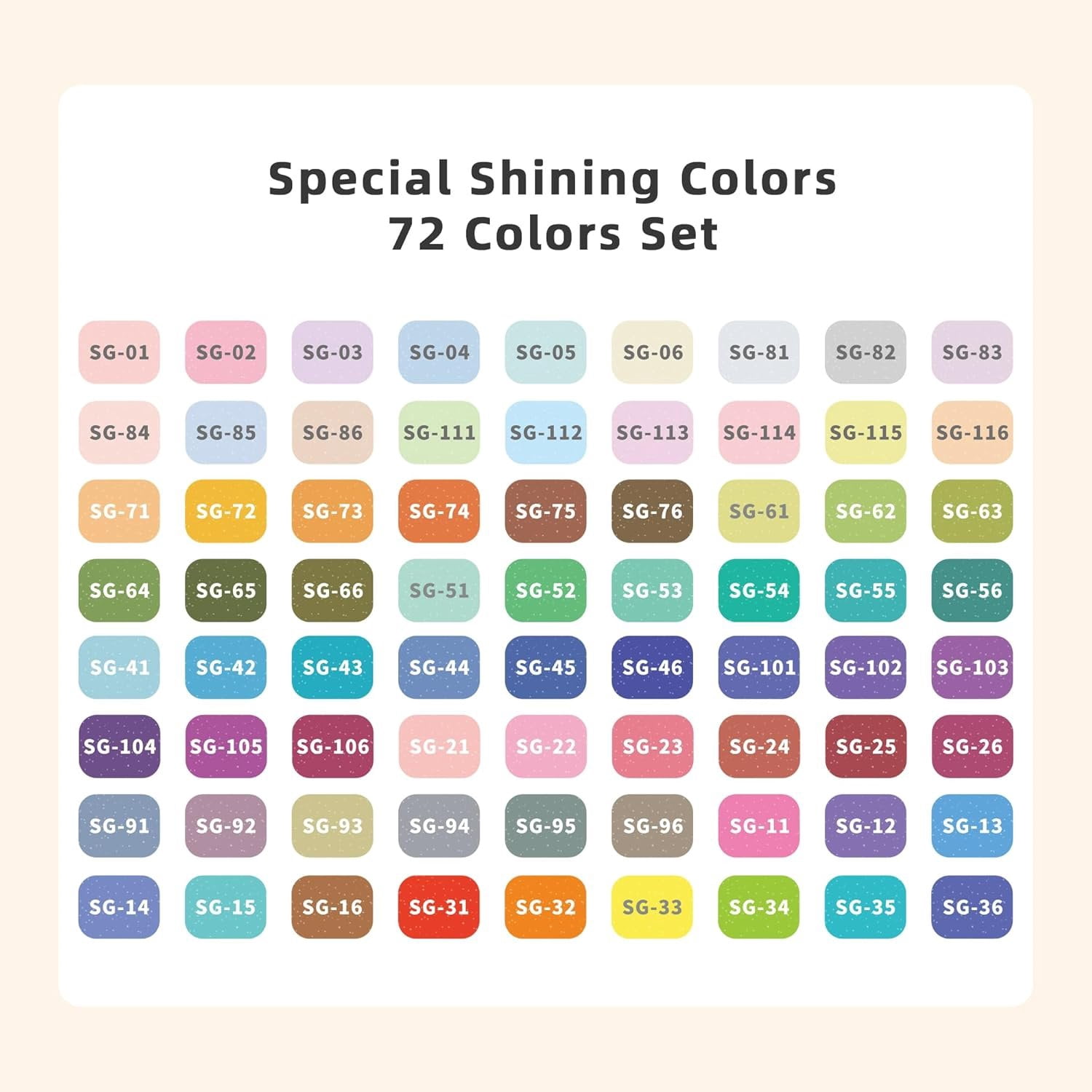 72 Color 1.0mm Big Hit Glitter Gel Pens for Adult DIY Projects, Art, Christmas Crafts, Birthday Card, Coloring Books