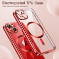 thumbnail image 3 of JETech Electroplated Case for iPhone 14 Plus 6.7-Inch, Camera Lens Full Protection, Compatible with MagSafe Wireless Charging, Shockproof Soft TPU Phone Cover (Bright Red), 3 of 7