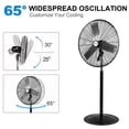 thumbnail image 5 of Achazel 24-Inch Pedestal Fan, 6450 CFM Heavy-Duty Metal Floor Fan with 3 Speeds, Oscillation & Adjustable Height, UL Listed, 5 of 7
