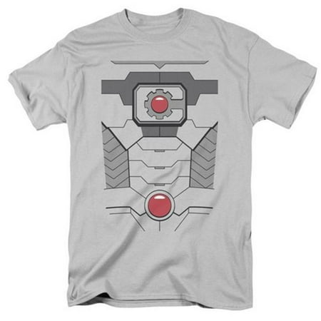 - Trevco Jla-Cyborg Costume Short Sleeve Adult 18-1 Tee, Silver - 2X