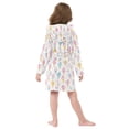 thumbnail image 4 of FORMRS Niños Bathrobe Unisex Hooded Robe Soft Plush Pajamas Sleepwear, Size 7-9T, Colorful Ice Cream Pattern, 4 of 7