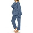 thumbnail image 6 of Womens Flannel Pajamas Sets Fleece Tops and Pants, 2 Piece Outfits Warm Crew Neck Pullover Sweaters Long Sleeve Soft Comfy Sleeping Lounge Cozy Winter Set Sleepwear Fuzzy Clothes with Pockets, 6 of 6