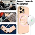 thumbnail image 2 of Magnetic Case for iPhone 13 Pro Max Phone Case for Women, Cute Love Heart Soft Magsafe Case, Raised Full Camera Lens Protection for iPhone 13 Pro Max Phone Case Magsafe (6.7")- Pink, 2 of 13