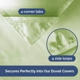 thumbnail image 6 of CGK Linens Premium Reversible Down Alternative Comforter - Queen Size All-Season Fluffy & Cozy Duvet Insert, Emerald/Light Sage Green, 6 of 7
