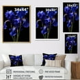 thumbnail image 4 of Designart "Elegance In Black And Blue Irises" Irises Floater Framed Wall Art Prints, 4 of 5