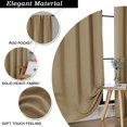 thumbnail image 2 of Patin Taupe Blackout Curtains 63 Inch Length 2 Pcs, Room Darkening Solid Color Living Room Curtains for Bedroom Decor, Thermal Insulated Rod Pocket Modern Farmhouse Drapes, Each Panel 40" W x 63" L, 2 of 9