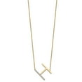 thumbnail image 3 of Auriga Fine Jewelry 14K Yellow Gold Sideways Diamond Initial H Necklace for Women, 3 of 5
