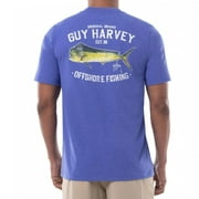 Guy Harvey Men's Threadcycled Blended T-Shirt | Offshore Fishing Heather Royal