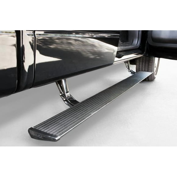 Fits 2009-2014 Ford F-150 Amp Research Running Board 75141-01A PowerStep; Textured; Black; Die Cast Aluminum; With LED Light System; Frame Body Mount Bolts