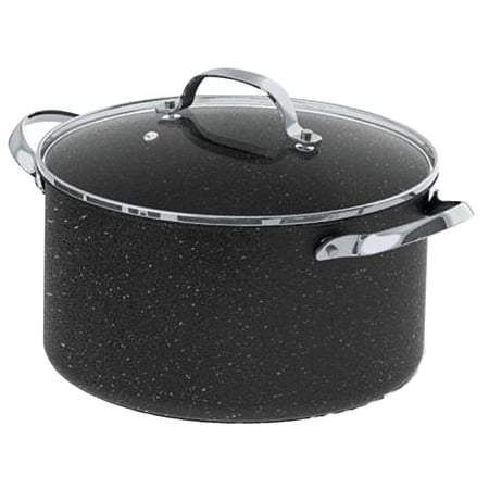 The Rock by Starfrit 6-quart Stockpot/casserole with Glass Lid & Stainless Steel Handles