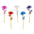 thumbnail image 4 of DOLITY 5 Pieces Valentines Gift Artificial Floral Roses for Wedding Anniversary Day A, 4 of 9