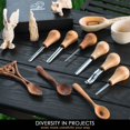 thumbnail image 4 of Kit de gubias para tallado en madera BeaverCraft de 6 piezas con mangos de fresno, 4 of 8