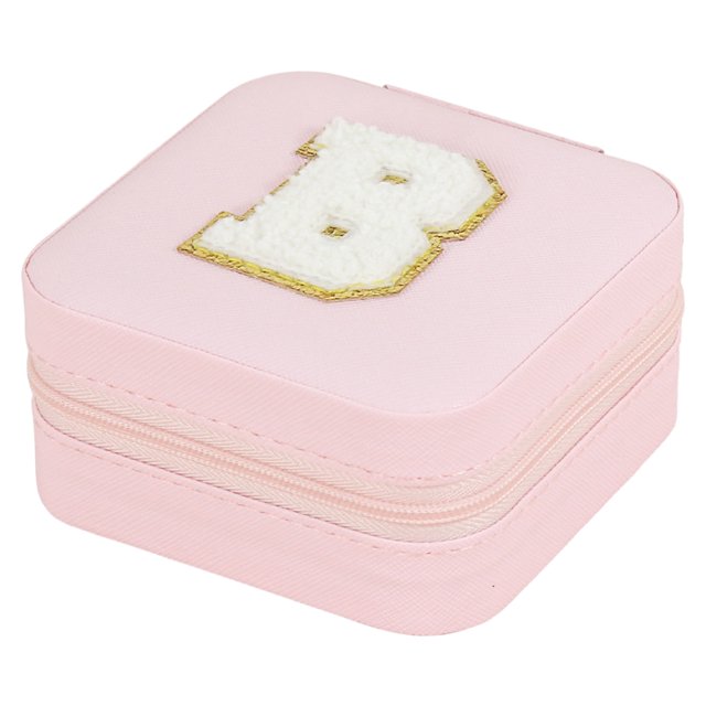 Organizador Joyas Letra B Joyero Pequeño PU para Mujer (10x10x5cm)