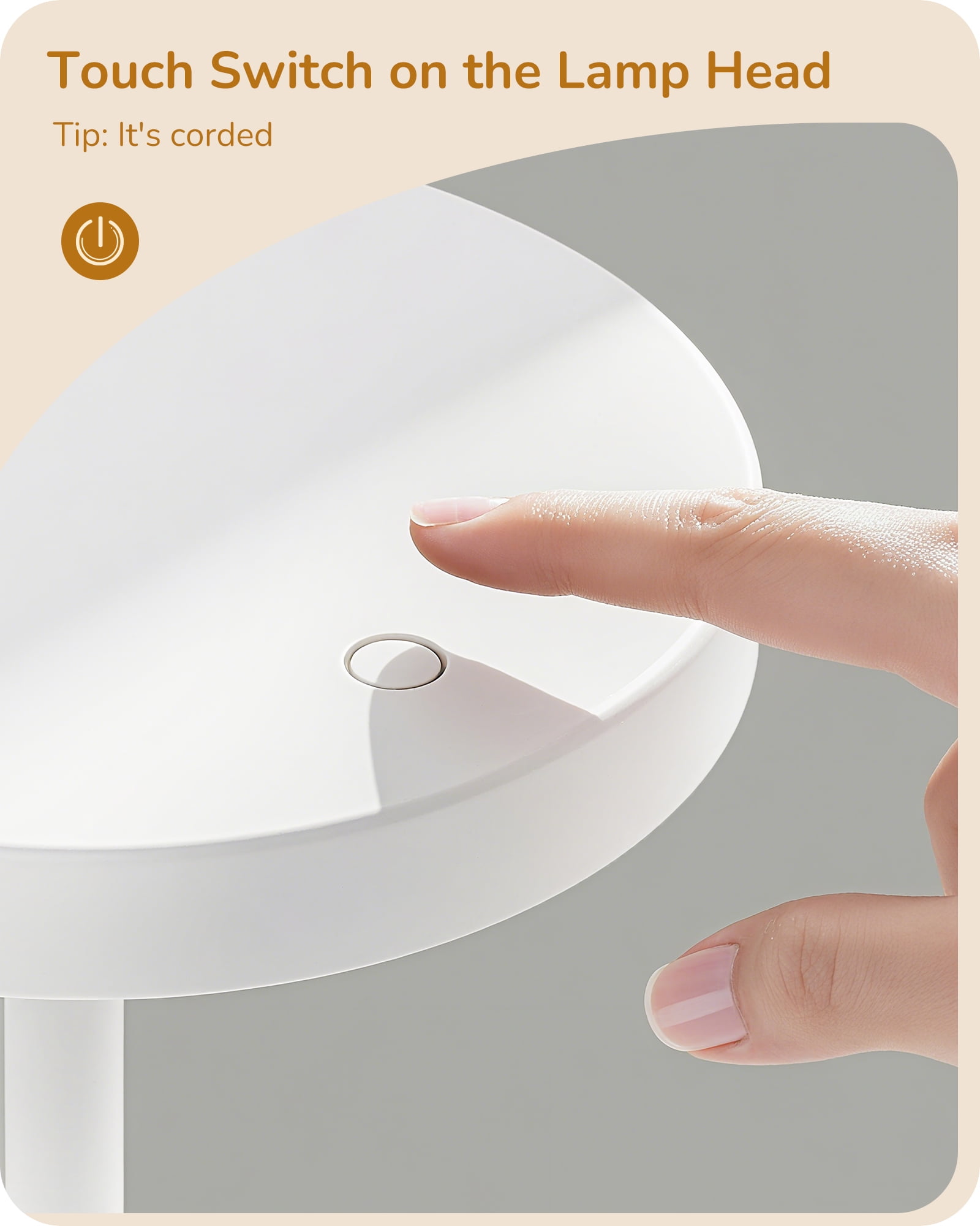EDISHINE LED Table Lamp with 2 Adjustable Height, 5%-100% Dimmable & 3 Color Temperature, Touch Control, Modern Desk Lamp for Office, Reading, White