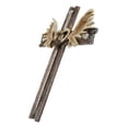 thumbnail image 3 of Inspirational Grand Elk Moose Bone Antlers with Spike Nails Faux Wood Wall Cross, 3 of 9