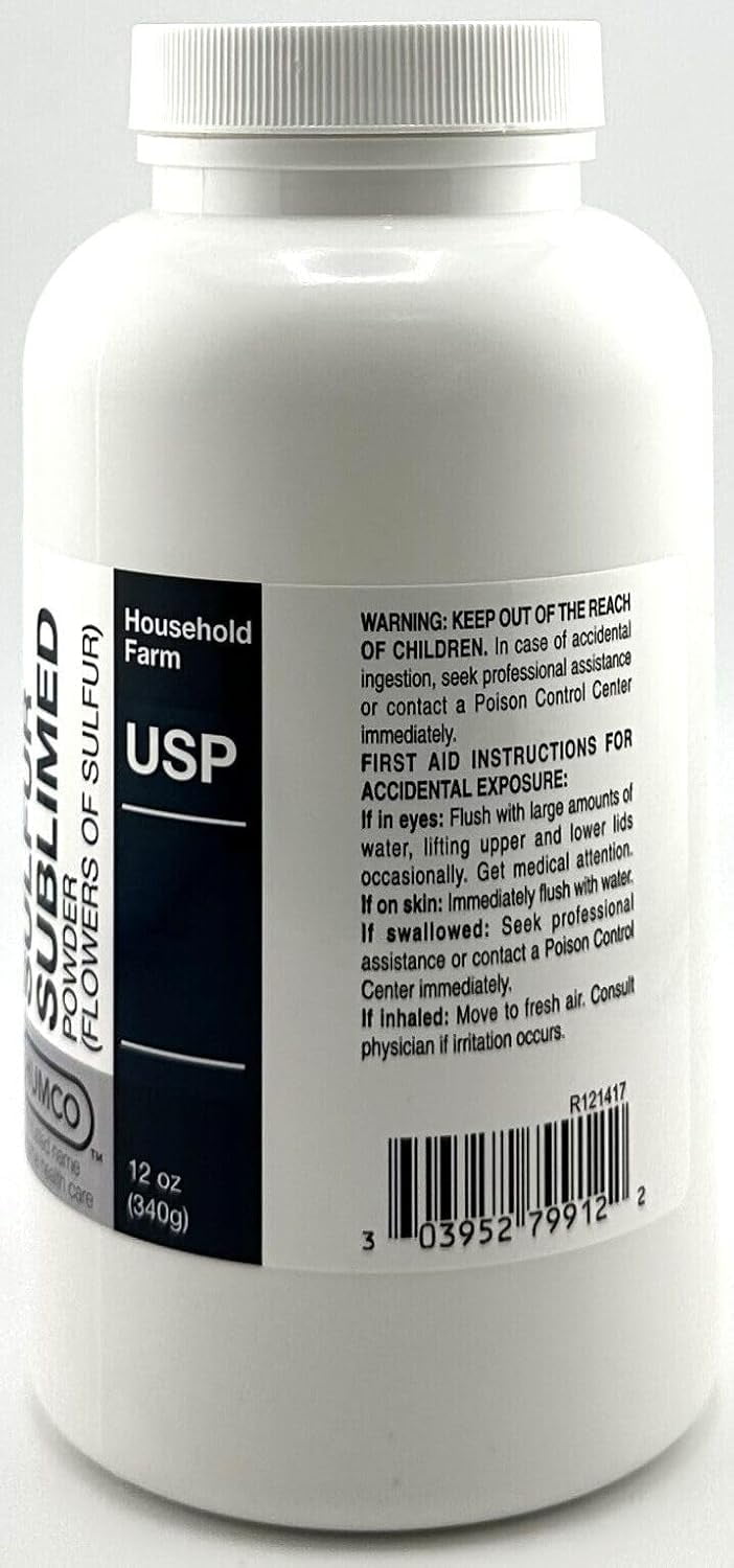 Humco Sulfur Sublimed Powder USP 12 oz