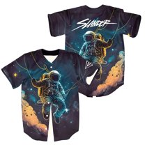 Slander Merch Spaceman Baseball Jersey Harajuku Thin button Baseball Uniform Baseball Jersey Fro EDM