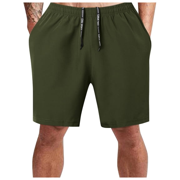 Afdoent Casual Pants For Men Summer Fashion Casual Sports Shorts Breathable Solid Color Pants Relaxed Fit