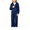 Blue, variant on Gaxelrn Girls Velour Hooded Sweatsuit 2 Piece Set Full Zip Cropped Wide Leg Pants Gray 5-12 Years,Size 6-7T
