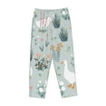 thumbnail image 4 of Goofa Goose and Doodle Flowers Printed Soft Pajama Pants for Women, Wide Leg Comfy Casual Lounge Yoga Pants-Small, 4 of 9