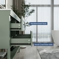 thumbnail image 2 of Eclife 48" Double Sink Bathroom Vanity Base Only, Sink not Included, 4 Deep Drawers with Open Shelf, 2 of 9