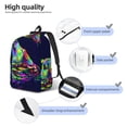 thumbnail image 5 of Balery Howling Wolf Vintage Canvas Backpack for Men and Women - Large Capacity, Durable Travel Laptop Bag for School, Work, Hiking, and Outdoor Activities, 5 of 7