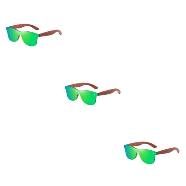 Decodeary Protection Bois Mode Lentille Colorée Options Monture Légère Vert 3 Ensembles