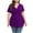 Purple, variant on Big&Tall Fashion Womens Plus Size Cutout Asymmetric Cold Shoulder T-shirt V-Neck Tops Solid Color Short Sleeve Blouses for Women Dressy Casual ,Purple,5XL