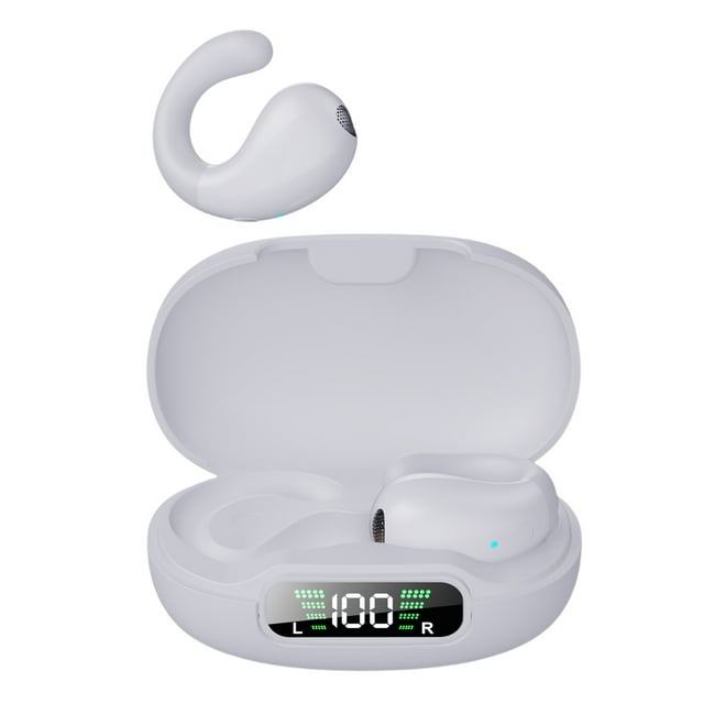 Bluetooths Earbuds, 3D HiFi Stereo Over Ear Headphones with Charging Case, Touch Control Wirelessly Earphones Noise Reduction for Workout Running Gym